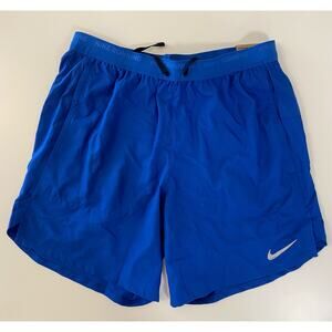 New small Nike Stride blue Men's Dri-FIT 7" 2-in-1 Running Shorts